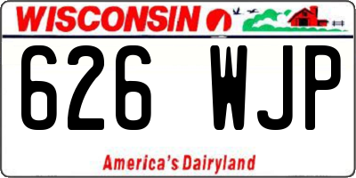 WI license plate 626WJP