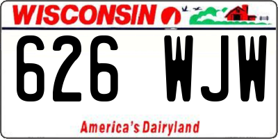 WI license plate 626WJW