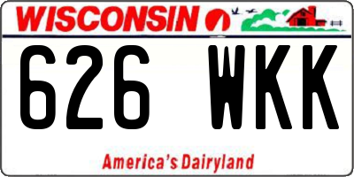 WI license plate 626WKK