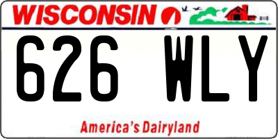 WI license plate 626WLY