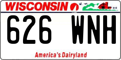 WI license plate 626WNH