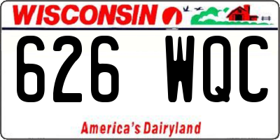 WI license plate 626WQC