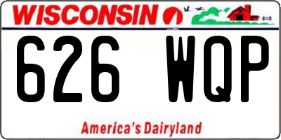 WI license plate 626WQP