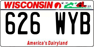 WI license plate 626WYB