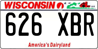 WI license plate 626XBR