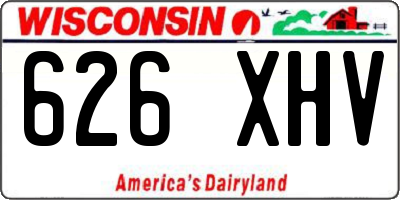 WI license plate 626XHV