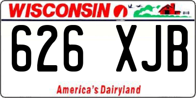 WI license plate 626XJB