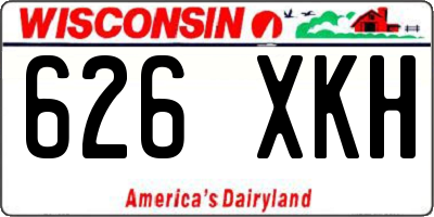 WI license plate 626XKH