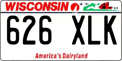 WI license plate 626XLK