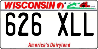 WI license plate 626XLL