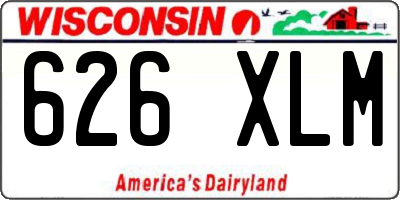 WI license plate 626XLM