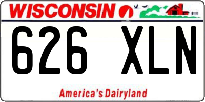WI license plate 626XLN