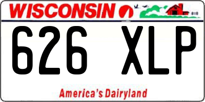 WI license plate 626XLP