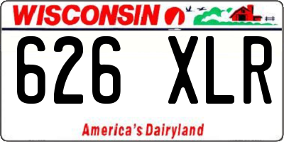 WI license plate 626XLR