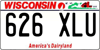 WI license plate 626XLU
