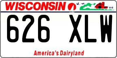 WI license plate 626XLW
