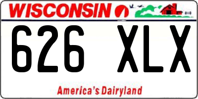 WI license plate 626XLX