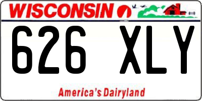 WI license plate 626XLY