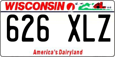 WI license plate 626XLZ