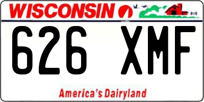 WI license plate 626XMF