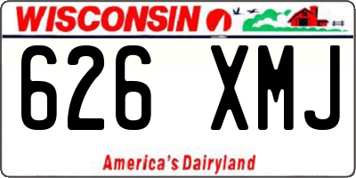 WI license plate 626XMJ