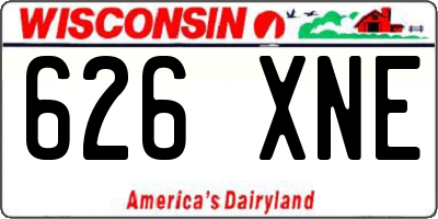 WI license plate 626XNE