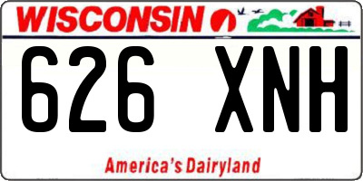 WI license plate 626XNH