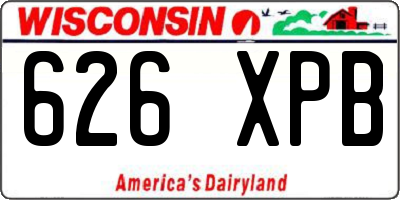 WI license plate 626XPB