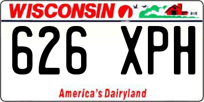WI license plate 626XPH