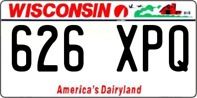 WI license plate 626XPQ