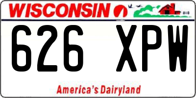 WI license plate 626XPW