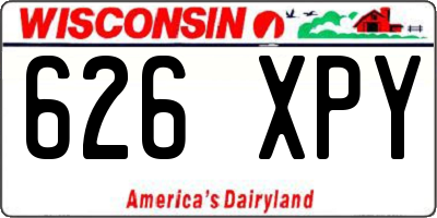 WI license plate 626XPY