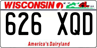 WI license plate 626XQD