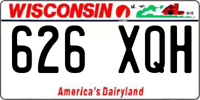 WI license plate 626XQH