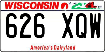 WI license plate 626XQW