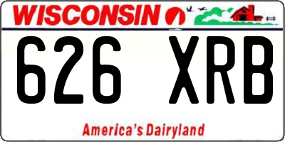 WI license plate 626XRB
