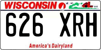 WI license plate 626XRH