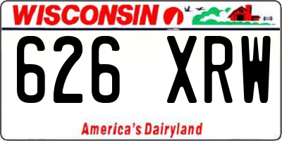 WI license plate 626XRW