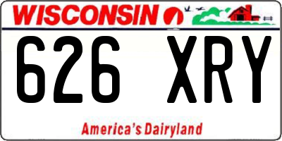 WI license plate 626XRY