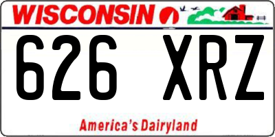 WI license plate 626XRZ