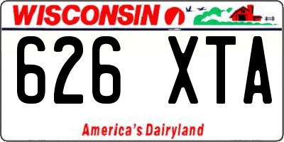 WI license plate 626XTA