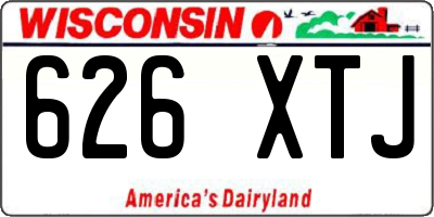 WI license plate 626XTJ