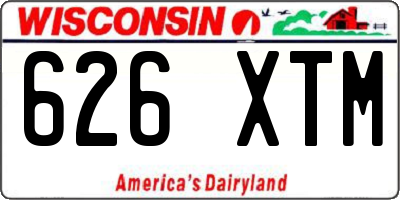WI license plate 626XTM