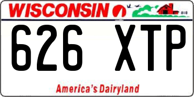 WI license plate 626XTP