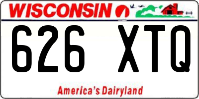 WI license plate 626XTQ