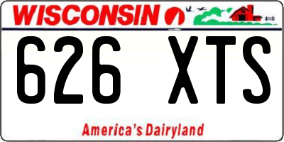 WI license plate 626XTS