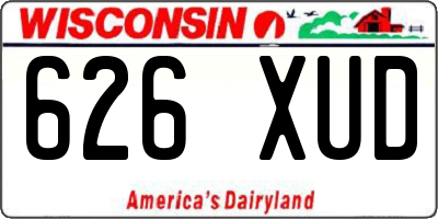WI license plate 626XUD