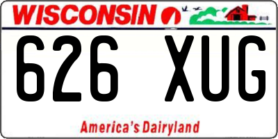 WI license plate 626XUG