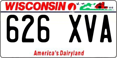 WI license plate 626XVA
