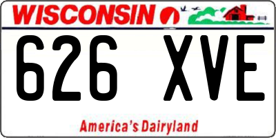 WI license plate 626XVE